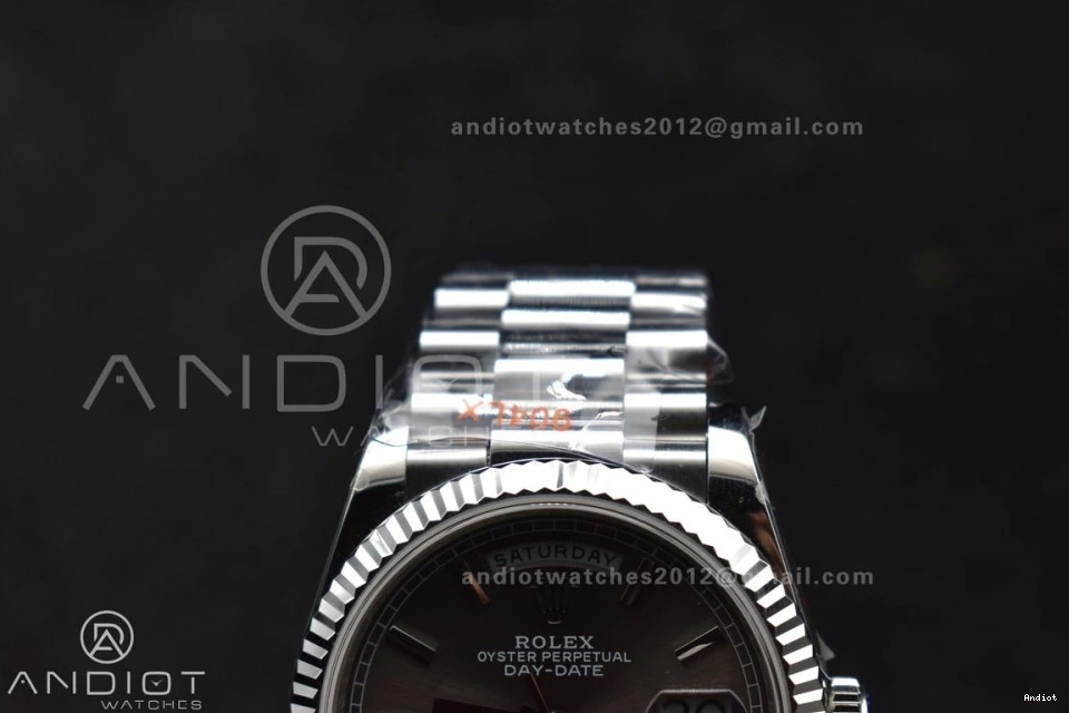 Bracelet Best Dial (Gain SS President Steel QF 36 Weight) V5 Grey vr3255 DayDate 904L on Edition 0421